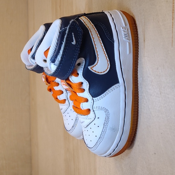 Nike Air Force 1 Mid 2007 Orange Blaze Patterson Square Gardens Shoes - Picture 4 of 10